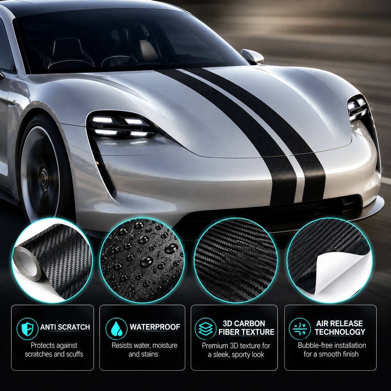 Self-Adhesive Carbon Fibre Protection Tape