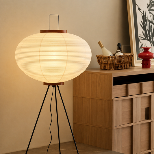Japanese Inspired Lantern Floor Lamp